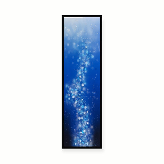 I Rise Up original painting by Justin Strom, 36x12 ACM panel in black float frame